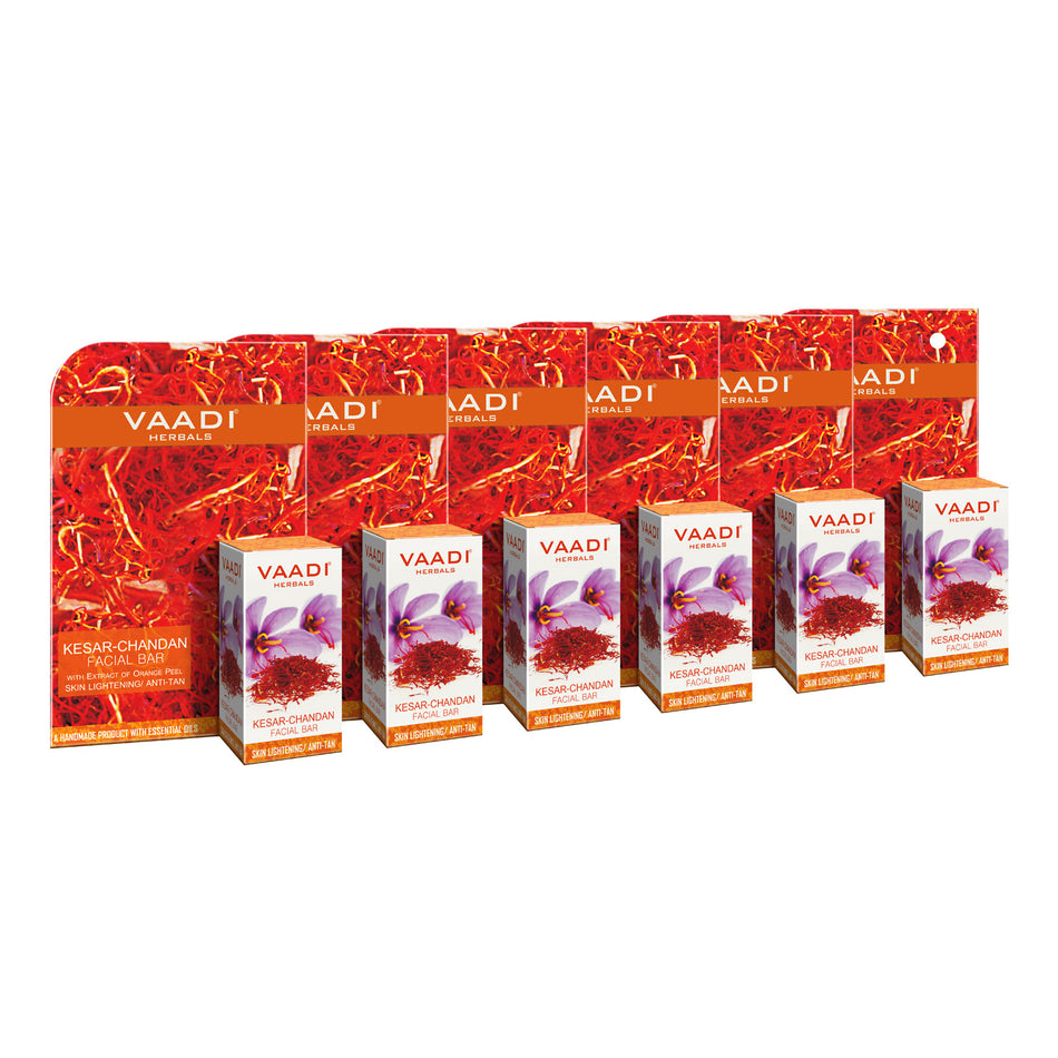 Organic Saffron Sandal Facial Bar with Orange Peel Extract