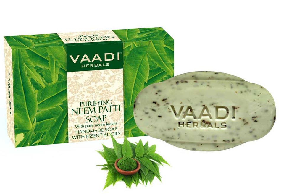 Organic Neem Soap with Pure Neem Leaves