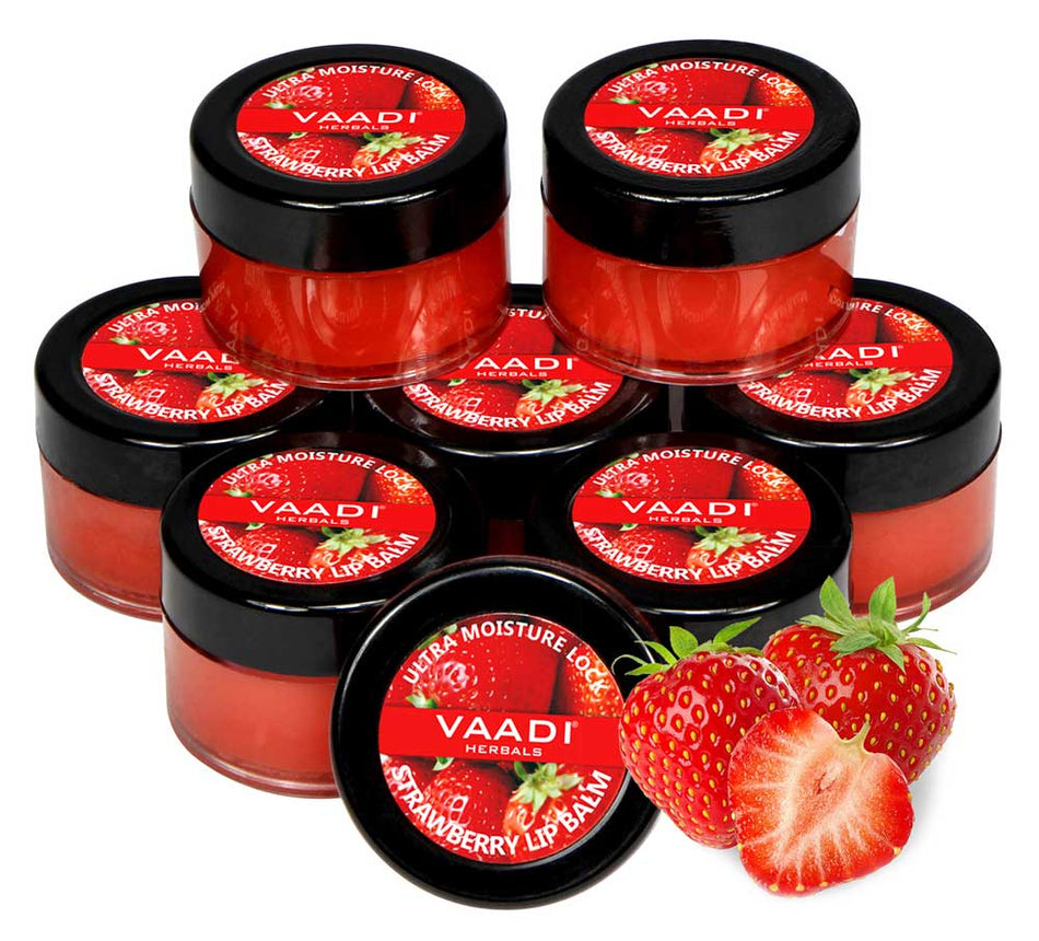 Nourishing Organic Strawberry and Honey Lip Balm (8 x 0.4 oz)